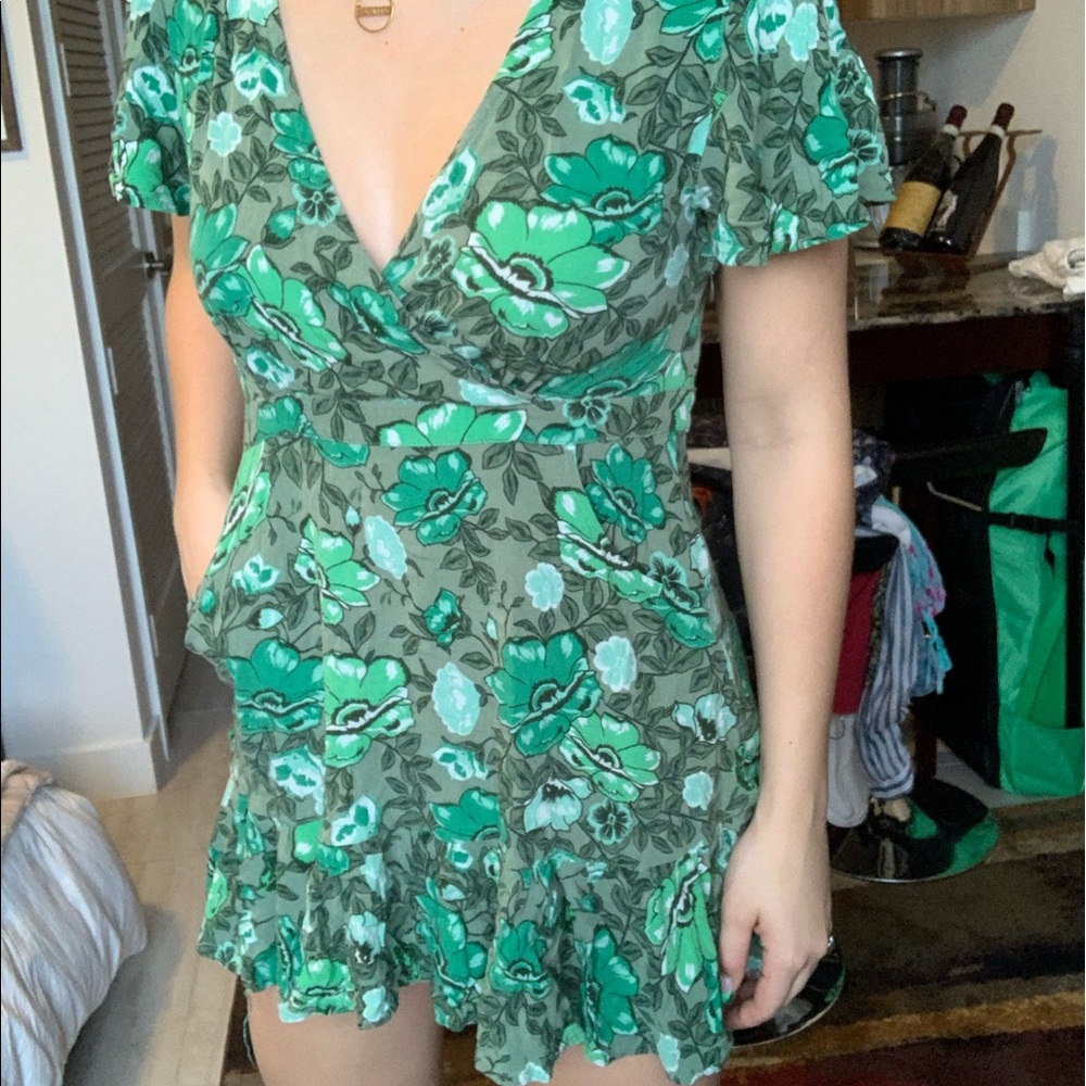 Green Floral Dress